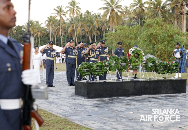 SLAF FALLEN WAR HEROES HONOURED AT THE WAR HEROES MONUMENT SLAF TRADE TRAINING SCHOOL, EKALA